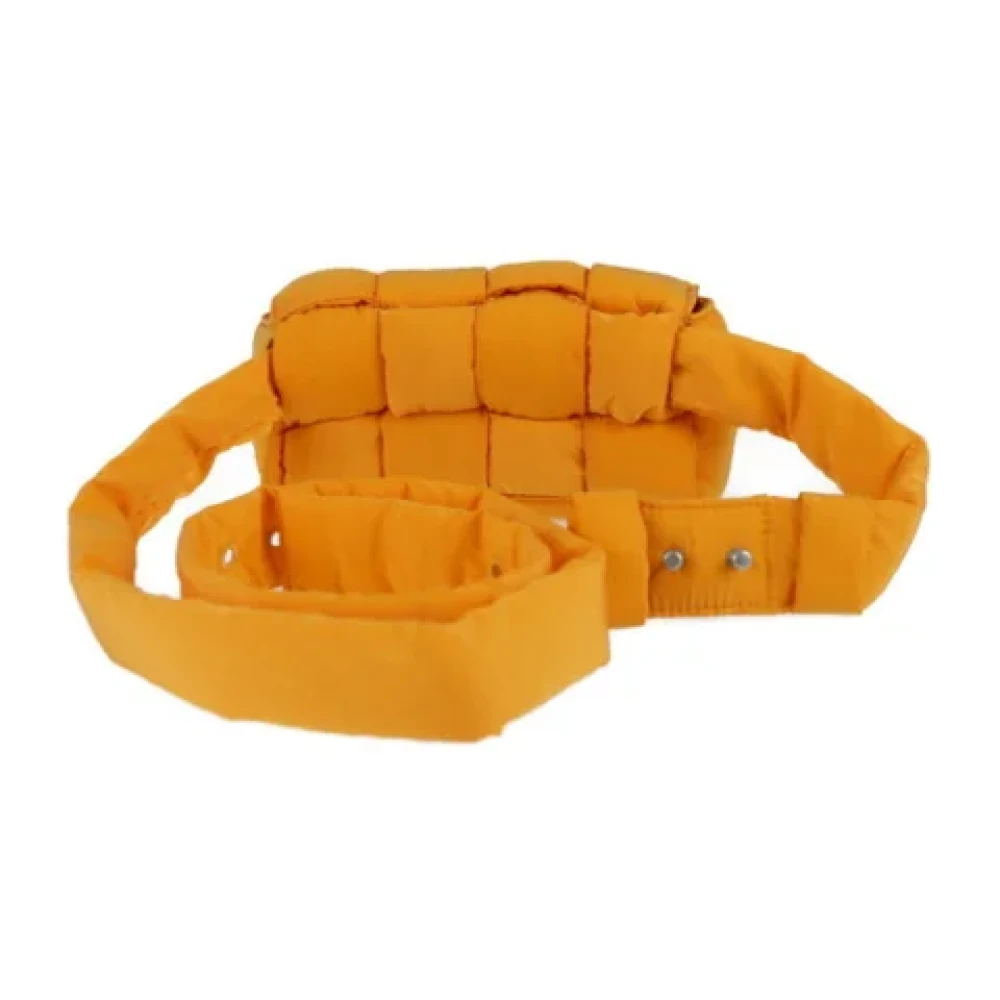 Bottega Veneta Vintage Pre-owned Nylon crossbody-bags Orange Dames