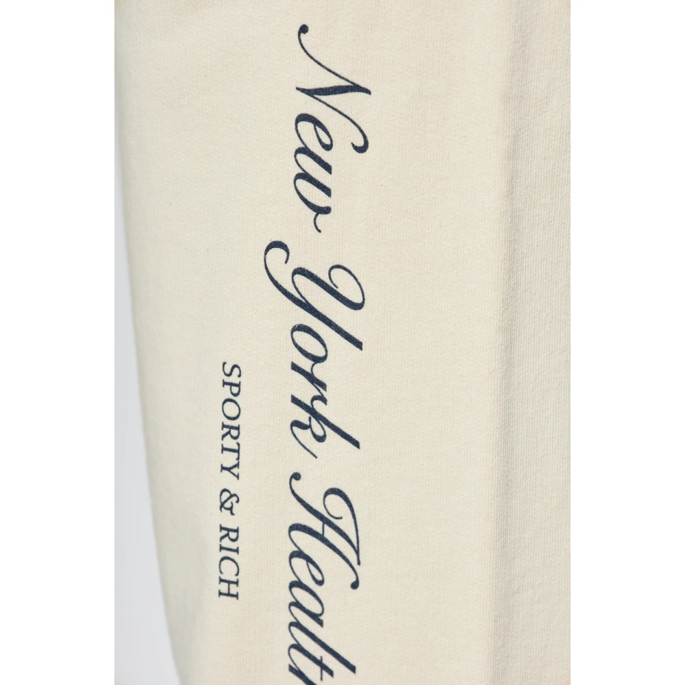 Sporty & Rich Sweatpants uit de The Mountain collectie Beige Unisex