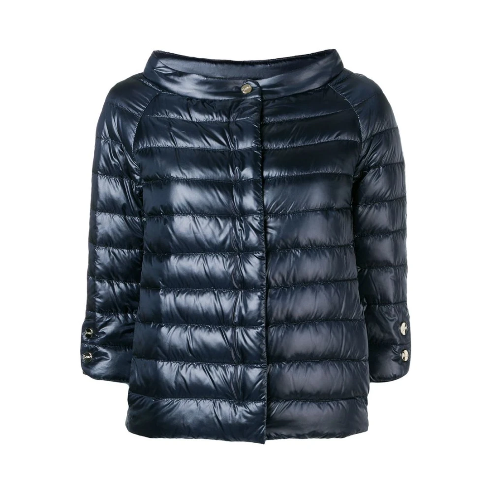 Herno Gewatteerde marineblauwe bovenkleding Blue Dames
