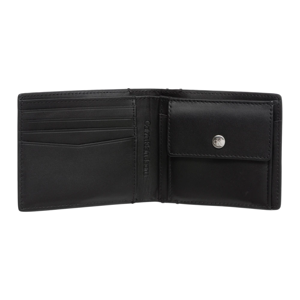 Calvin Klein Jeans Minimalistische Portemonnee met Logo en Kaartsleuven Black Heren