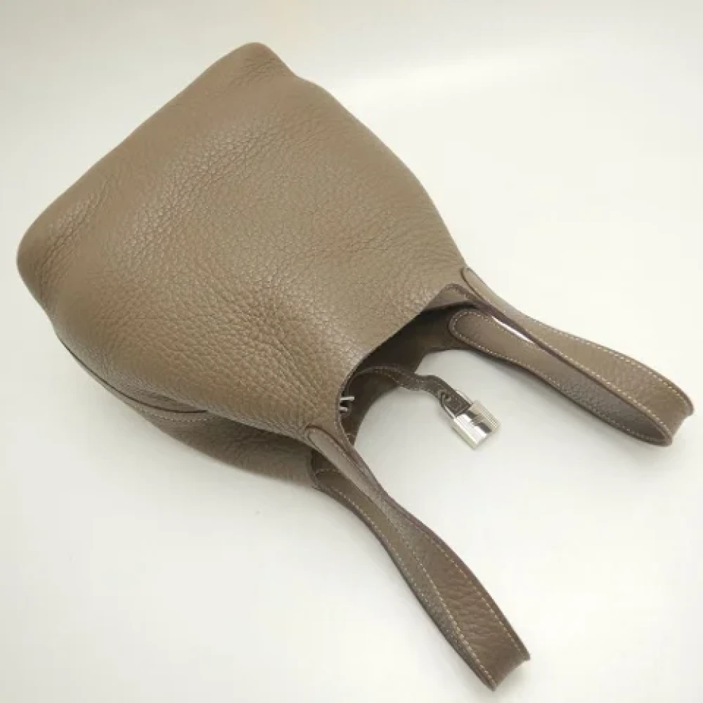 Hermès Vintage Pre-owned Leather handbags Gray Dames