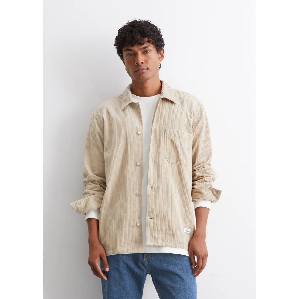Marc O'Polo Ribfluwelen overhemd Black Heren