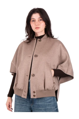 Beige Cashmere Cape Leticia