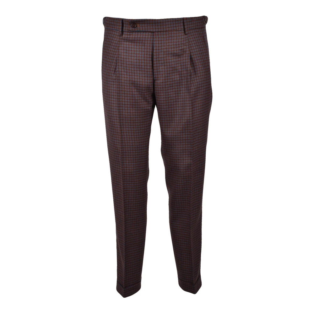 Berwich Puur wollen broek Brown Heren