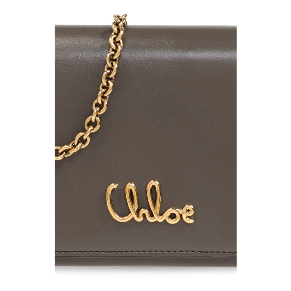 Chloé Portemonnee op Ketting Iconisch Gray Dames