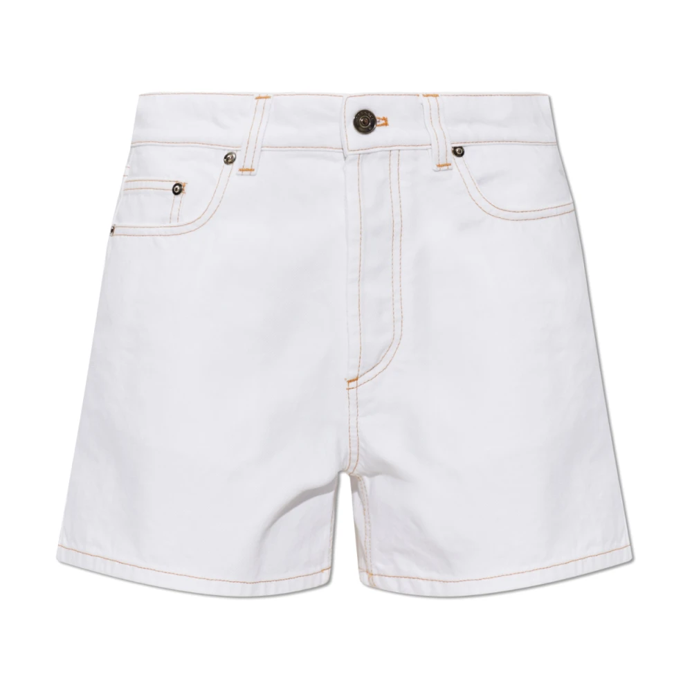 Versace Vrouw Wit Korte Broeken Dames, W25, Denim, Denim Shorts
