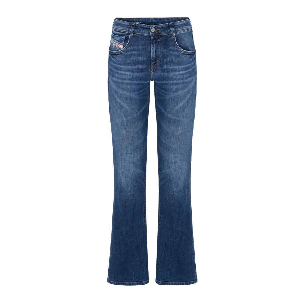 Diesel Blauwe Gewassen Denim Broek Blue Dames