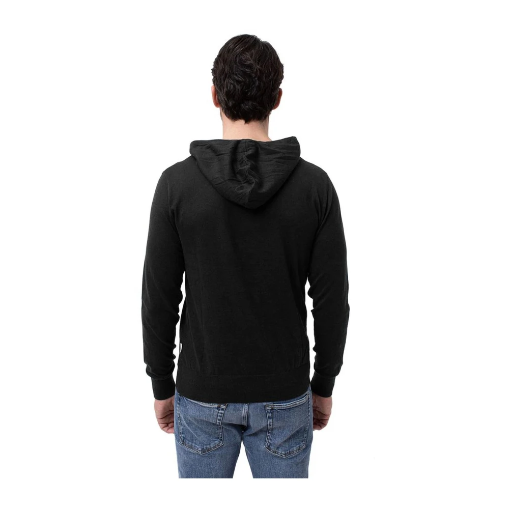 People of Shibuya Zwarte Katoen Kasjmier Trekkoord Hoodie Black Heren