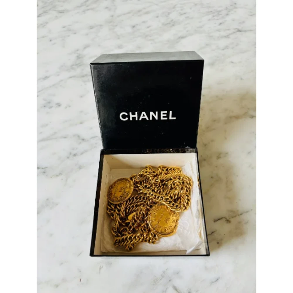 Chanel Vintage Pre-owned Metal belts Yellow Dames