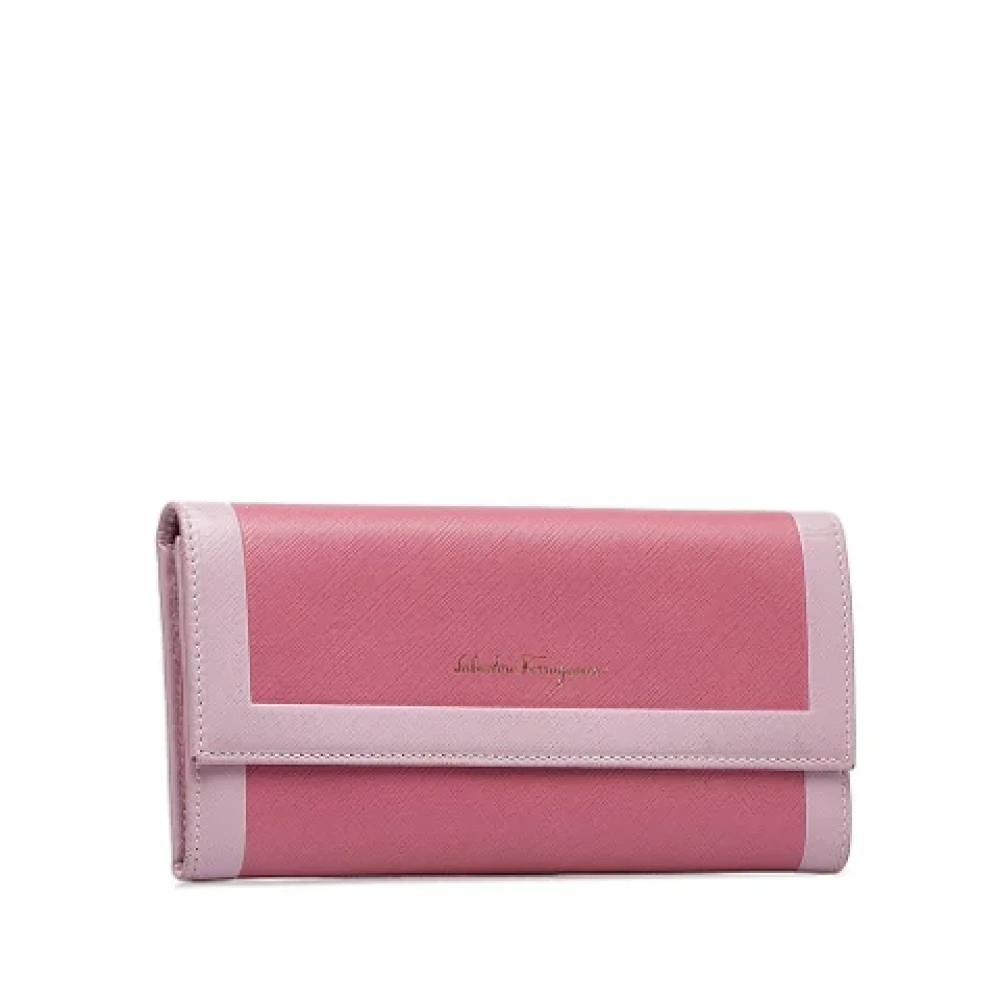 Salvatore Ferragamo Pre-owned Leather wallets Pink Dames