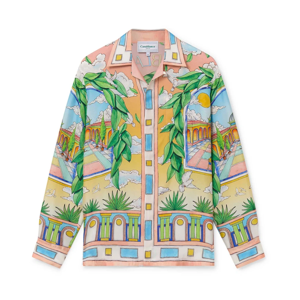 Casablanca Ideale Zijden Shirt MultiKleur Multicolor Heren