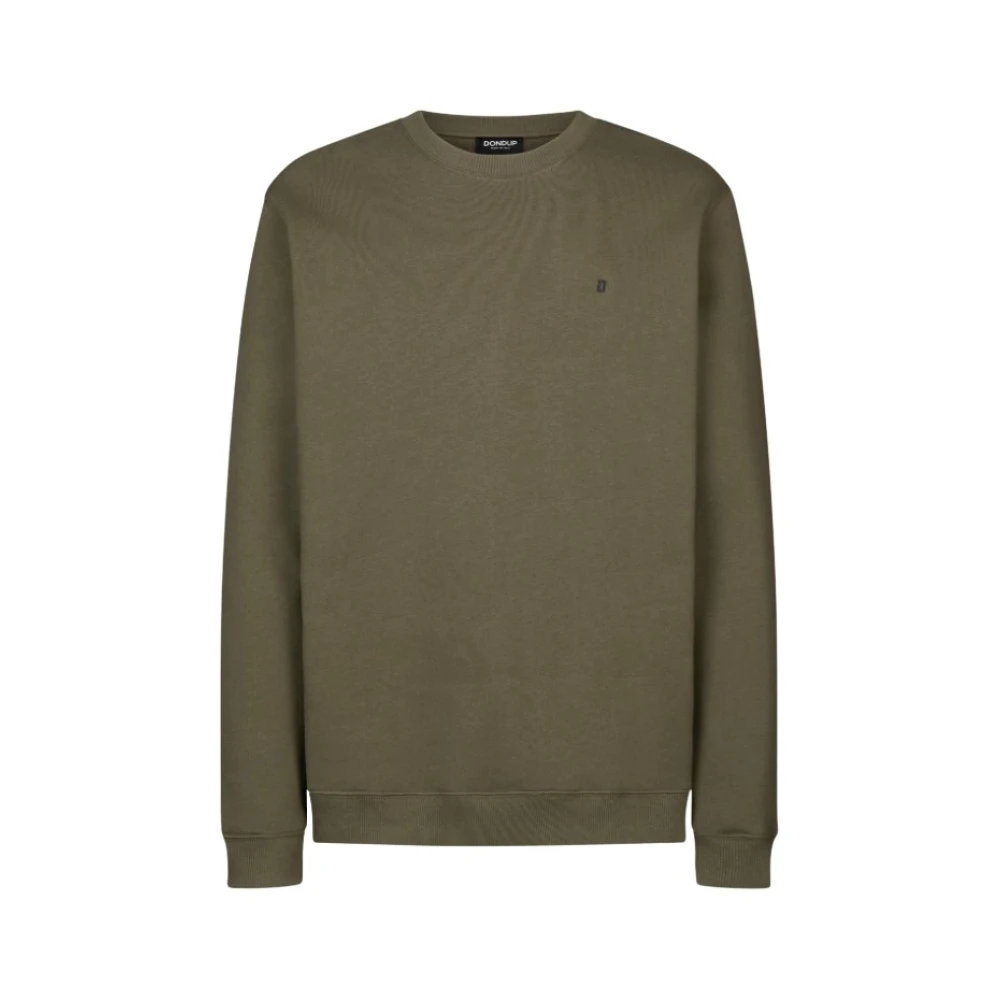 Dondup Men's Green Felpa Girocollo Regular In Cotone