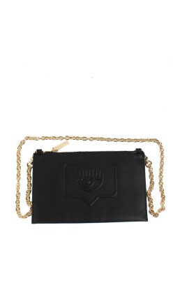 Ferragni Clutch Eyelike Chiara - Pochette Donna UNI Con Chiusura Zip E Bottone - Design Contemporaneo E Alla Moda