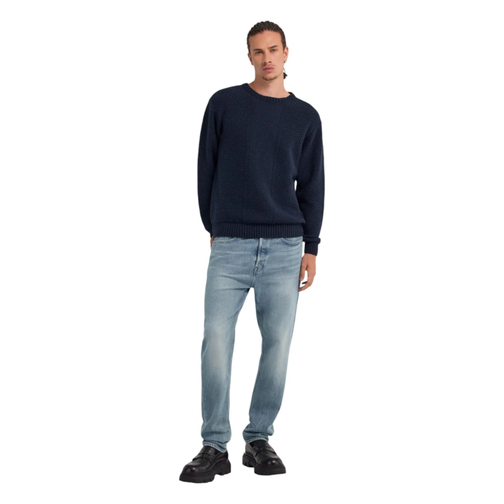 GAS Ronde hals trui Blue Heren