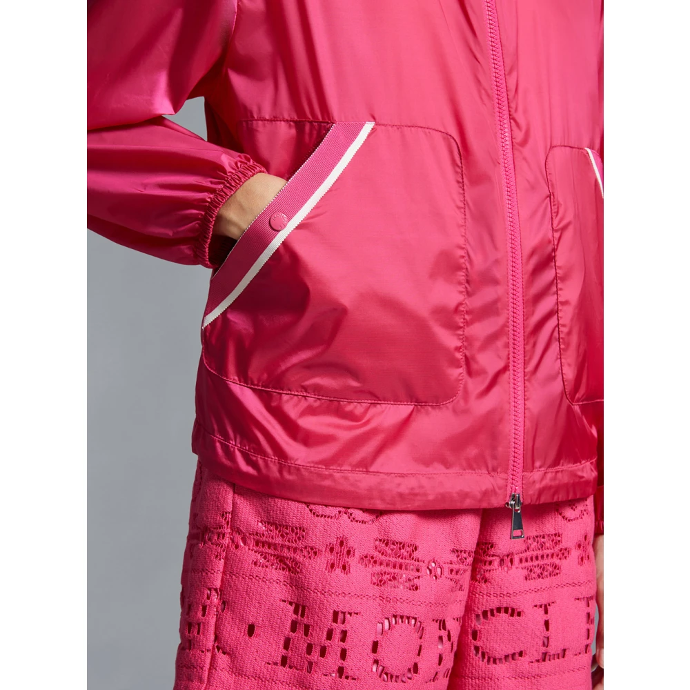 Moncler Fuchsia Jassen met Verstelbare Capuchon Pink Dames