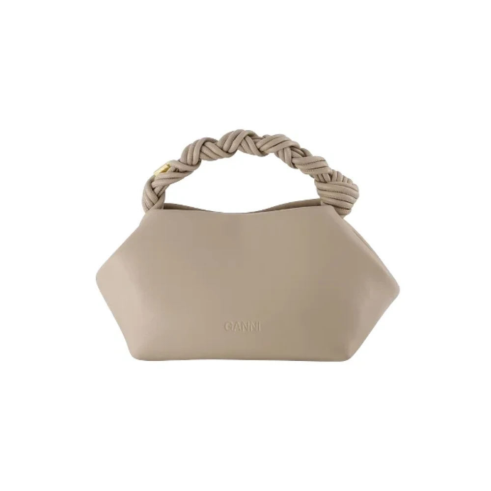 Ganni Leather handbags Gray Dames