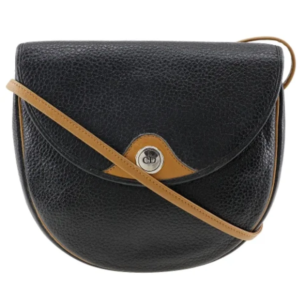 Dior Vintage Pre-owned Leather dior-bags Black Dames