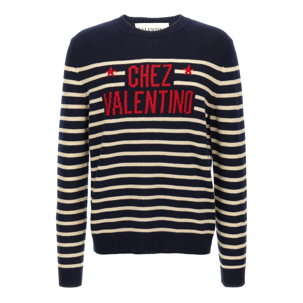 Valentino Garavani Men's Multicolor Chez Valentino Jumper - Round-Neck Knitwear - Xl - Knitwear