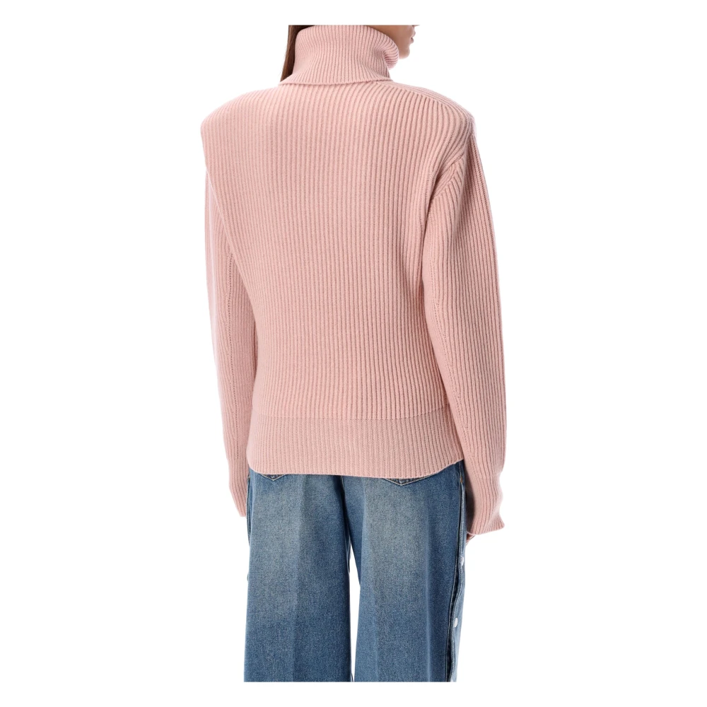Stella Mccartney Gezellige Turtleneck Cashmere Sweater Rose Pink Dames