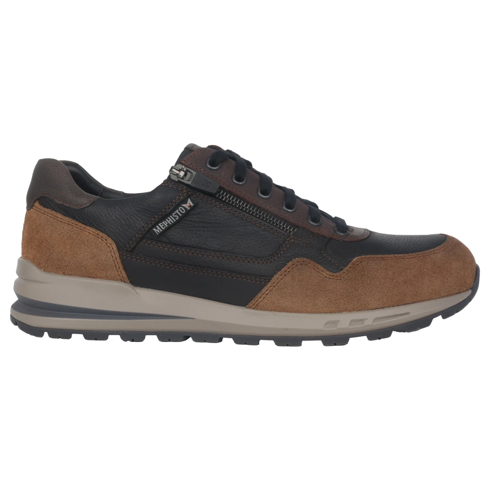 Mephisto Zwarte Mix Heren Sneaker Heren Schoenen Bruin