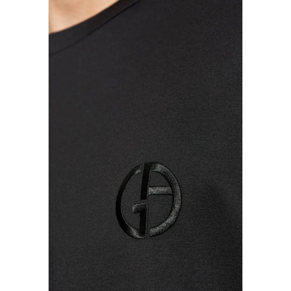 Giorgio Armani T-shirt met logo Black Heren