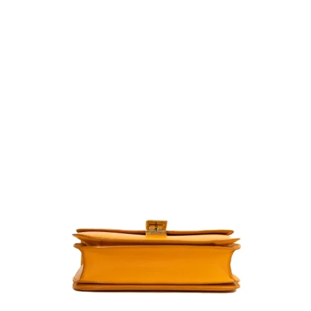 Celine Vintage Pre-owned Leather celine-bags Yellow Dames