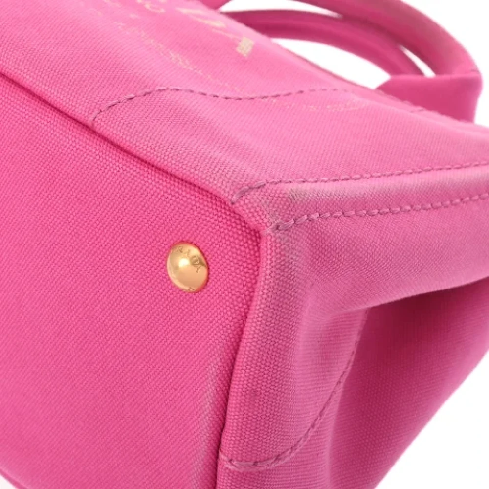 Prada Vintage Pre-owned Canvas prada-bags Pink Dames