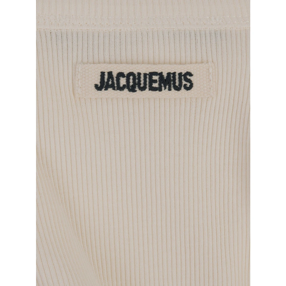 Jacquemus Katoenen Gros Grain Body White Dames