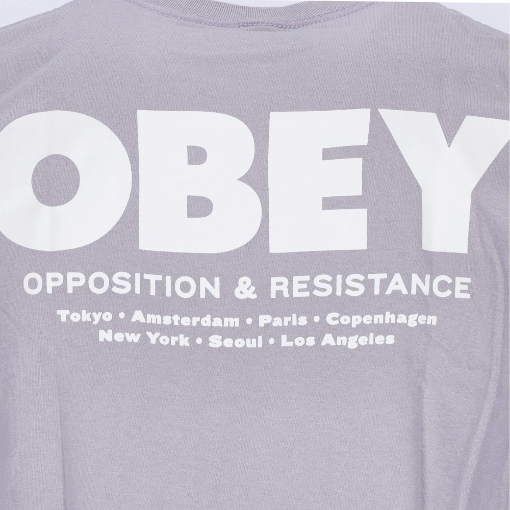 Obey Klassieke Lilac Krijt Heren Tee Purple Heren