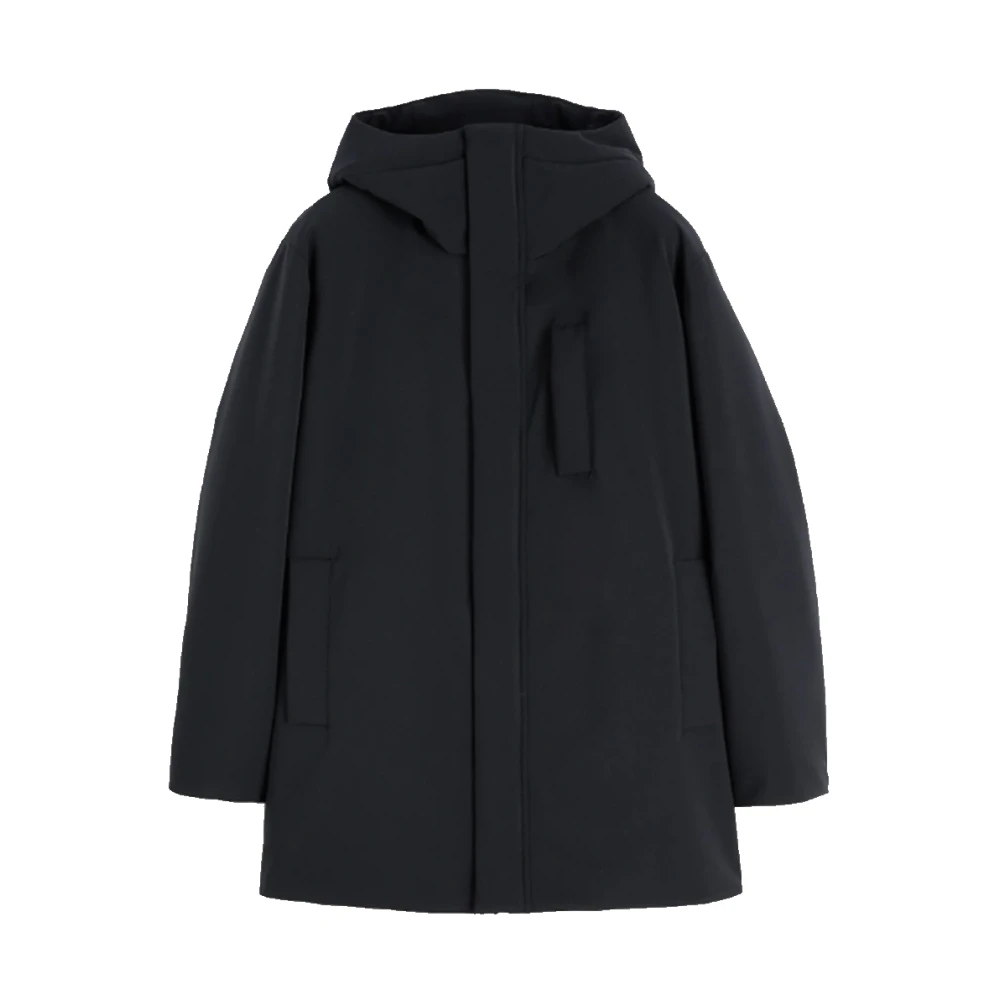 Aspesi Technical Twill Parka Black Heren