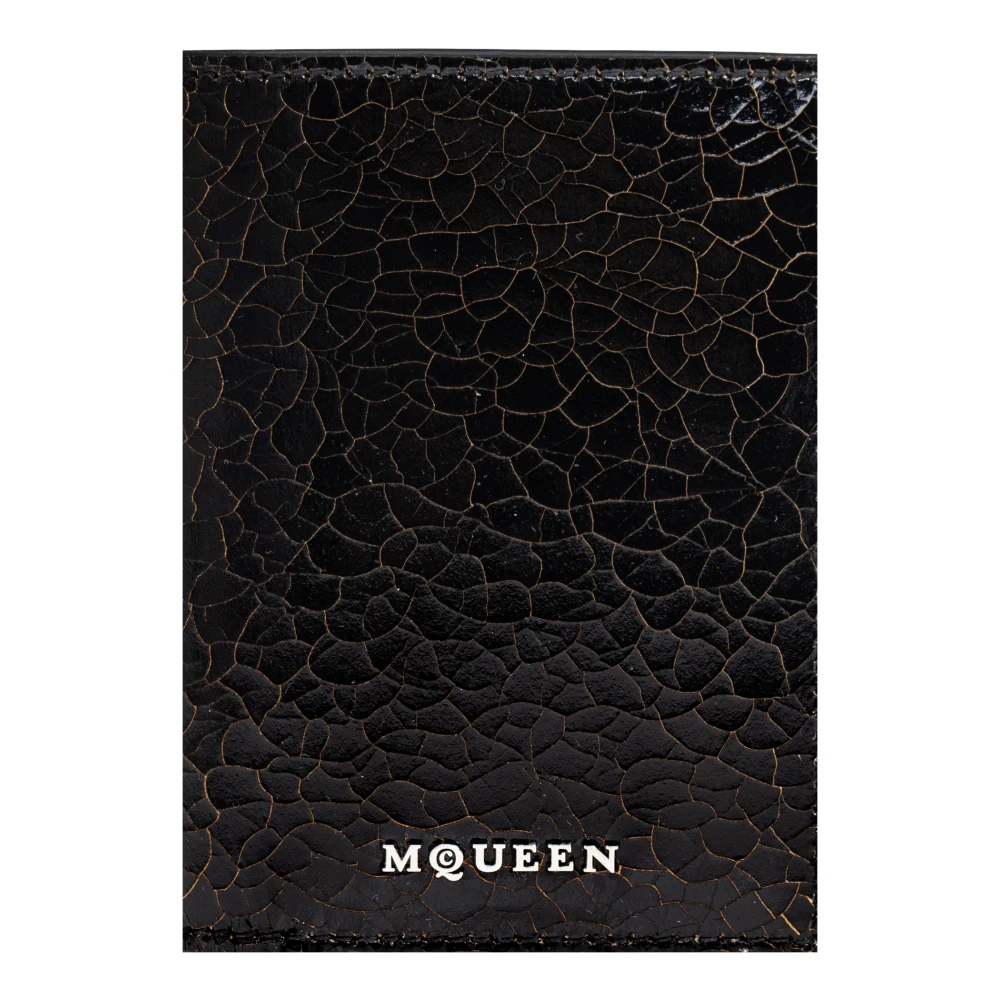 alexander mcqueen Leren kaarthouder Black Heren
