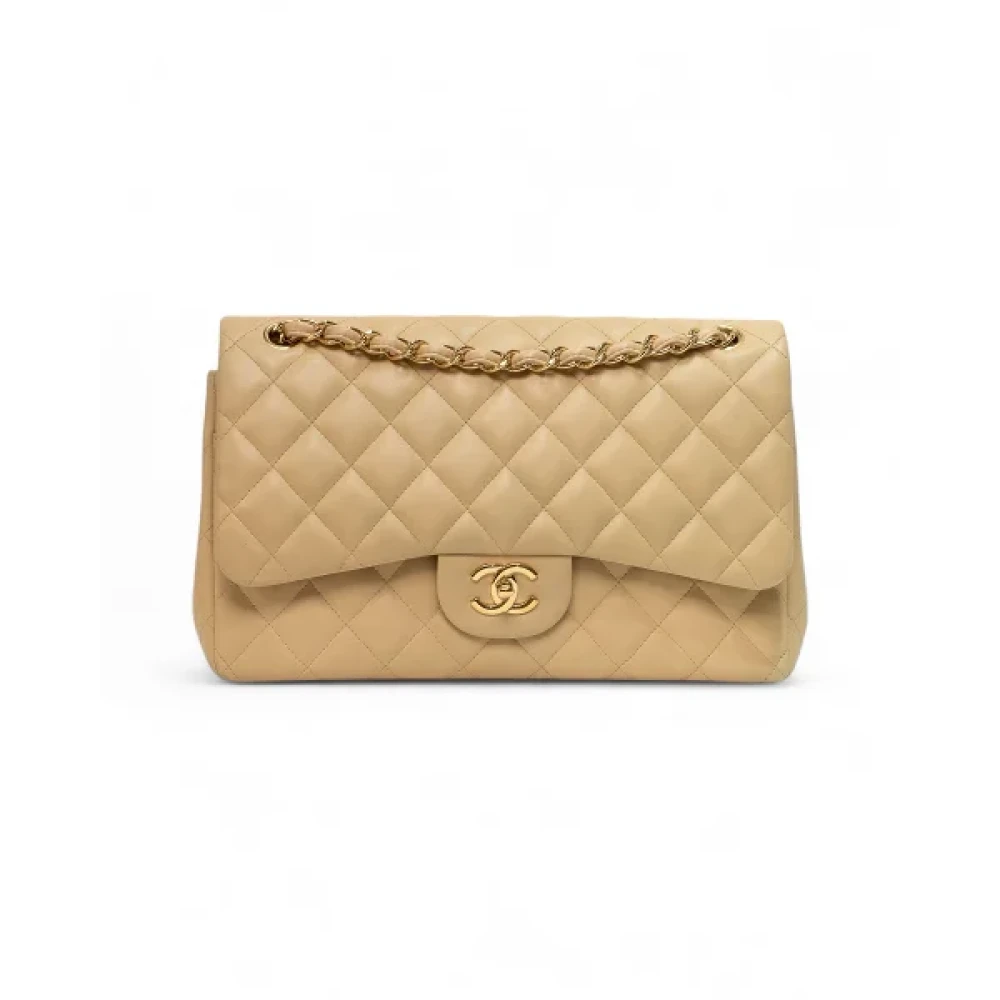 Chanel Vintage Pre-owned Fabric chanel-bags Beige Dames