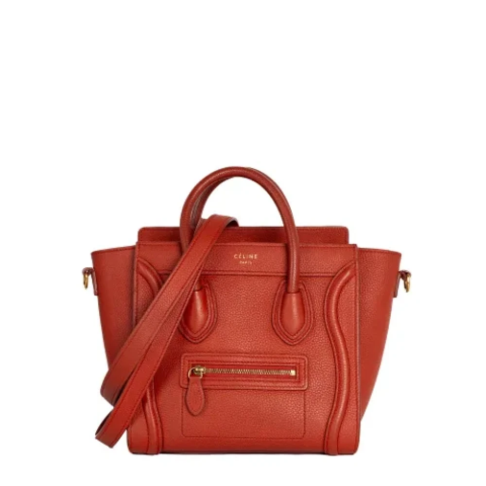 Celine Vintage Pre-owned Leather celine-bags Orange Dames