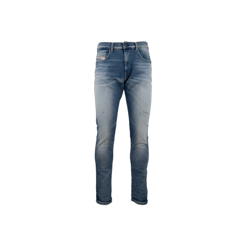 Diesel Heren Rits Knoop Jeans Blue Heren