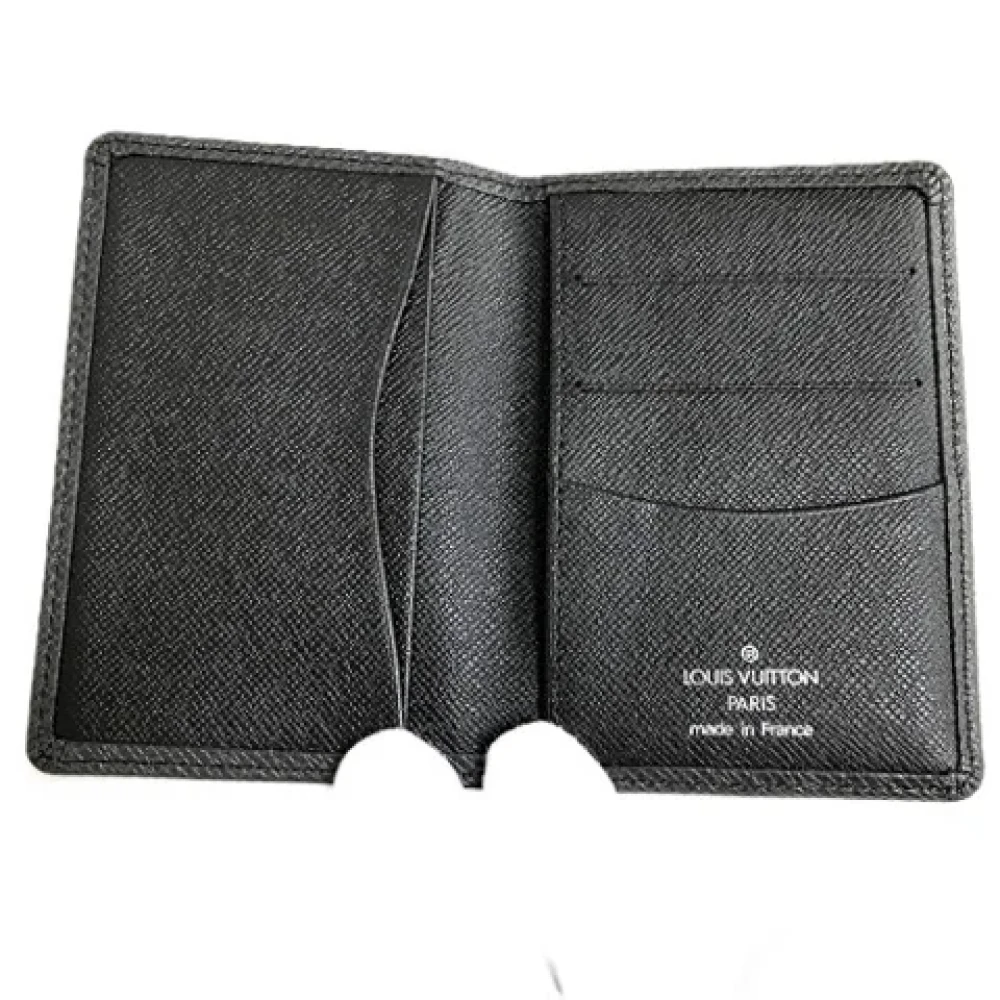 Louis Vuitton Vintage Pre-owned Leather wallets Black Heren