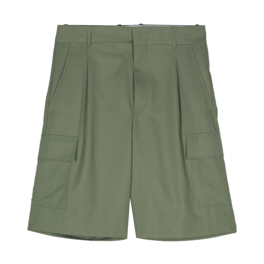Drole de Monsieur Cargo Style Khaki Shorts Green Heren