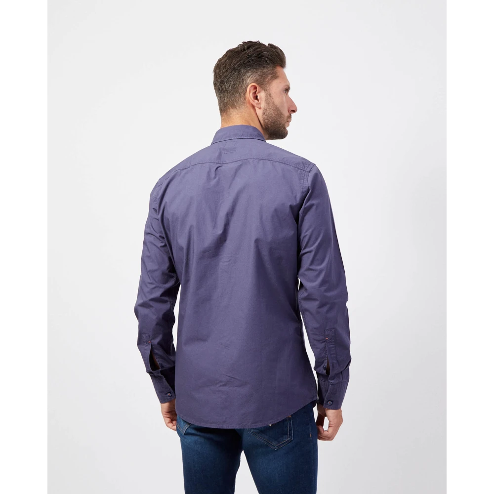 Boss Blauw Regular Fit Overhemd Blue Heren