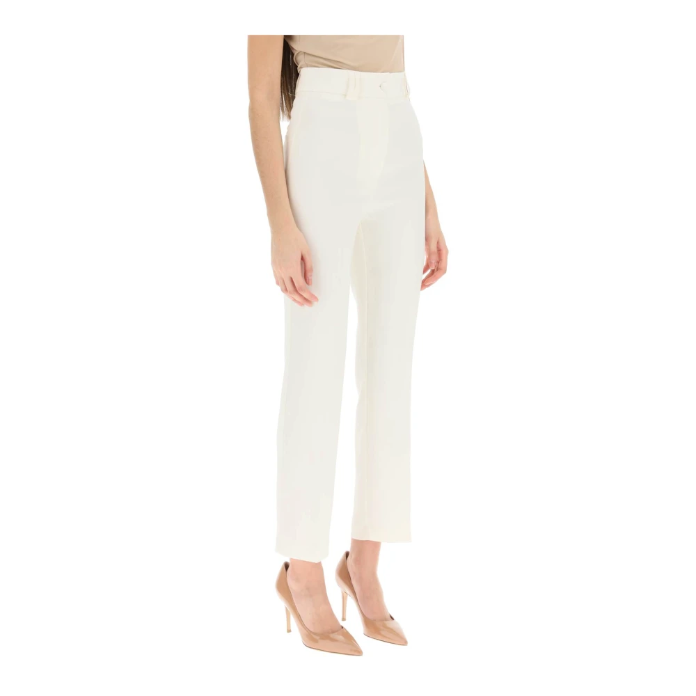 Hebe Studio Slim-fit Trousers White Dames