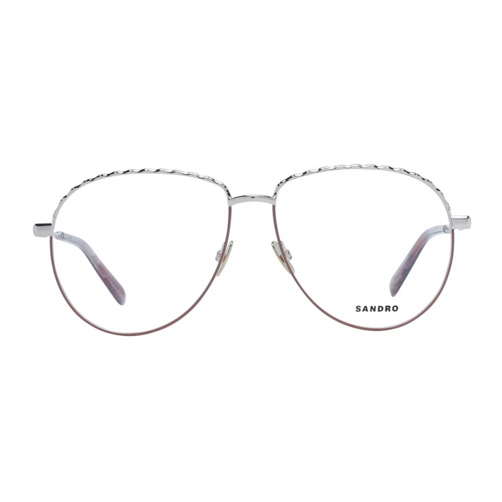 sandro Ovale Frame Optische Bril in Zilver Gray Dames