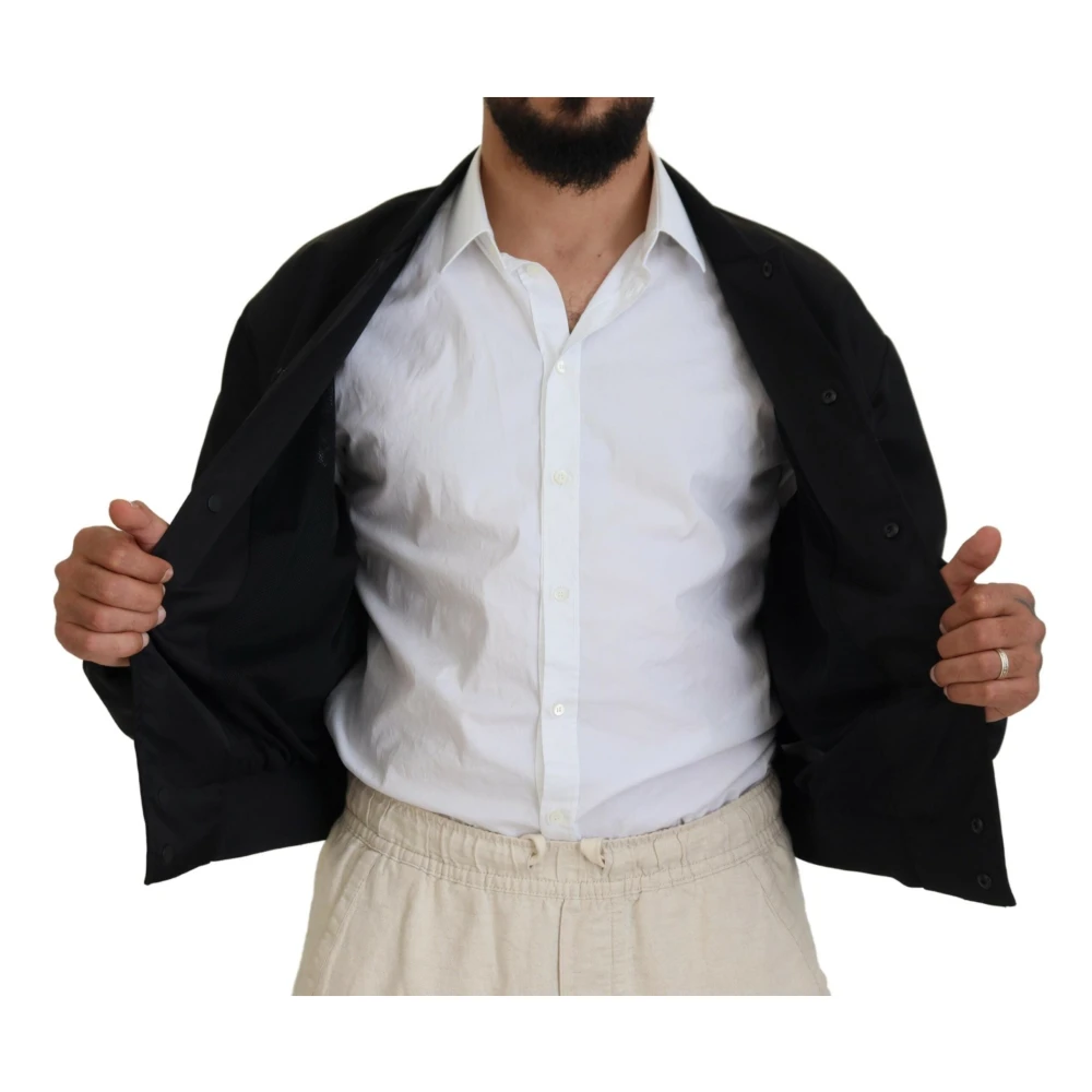 Dolce & Gabbana Zwarte Logo Bomber Jas Black Heren
