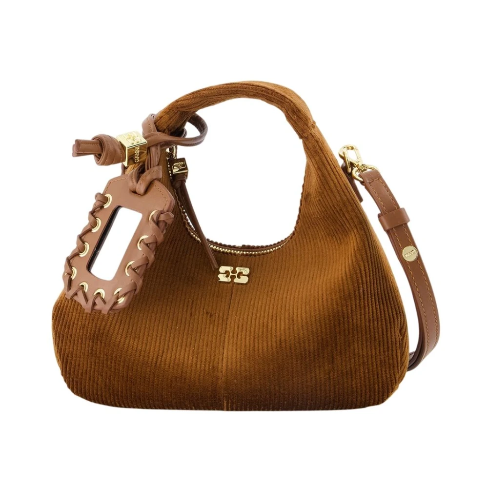 Ganni Donna Marrone Borse, Taglia Unica, New,