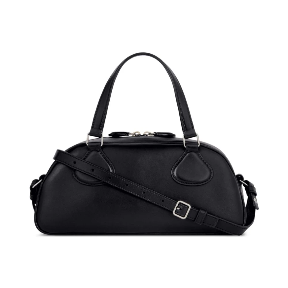 Courrèges Zwarte tassen met tweewegrits Black Dames