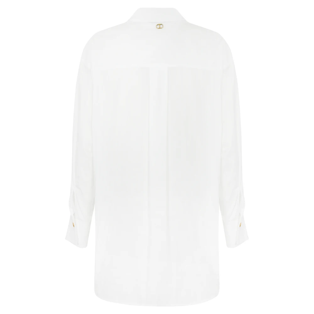 Twinset Witte Polo Stijl Shirt White Dames