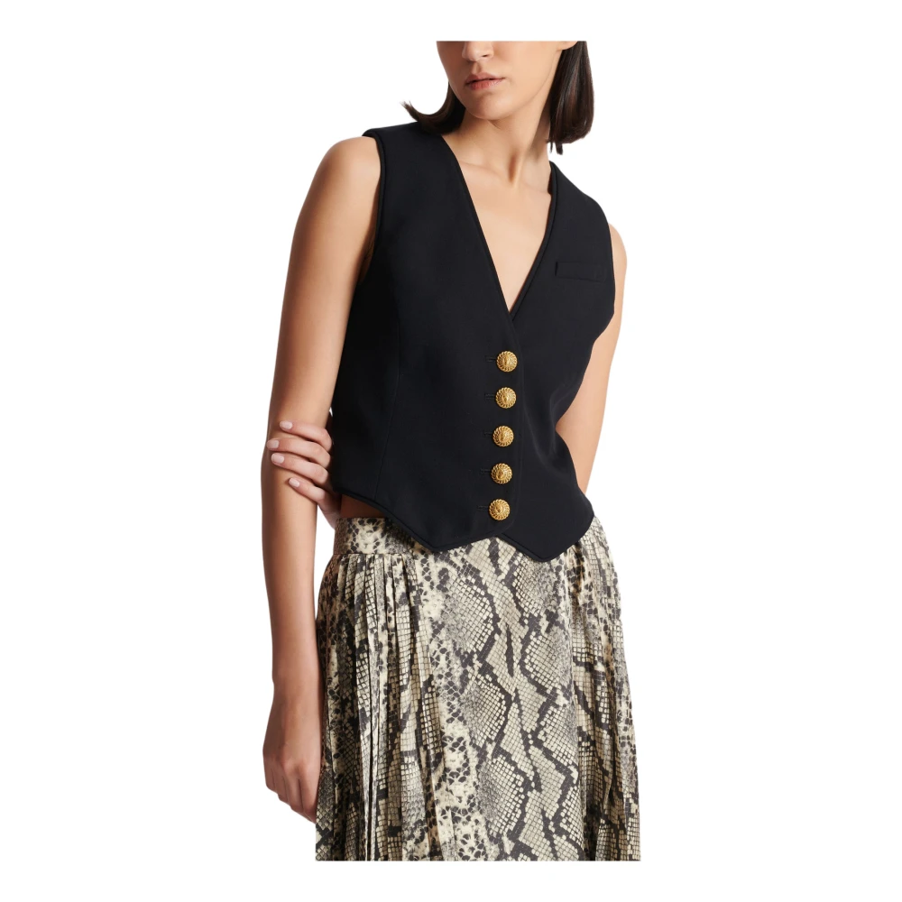Balmain Mouwloos vest Black Dames