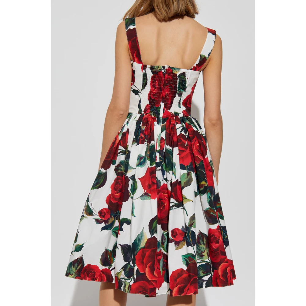 Dolce & Gabbana Jurk met bloemenpatroon Multicolor Dames