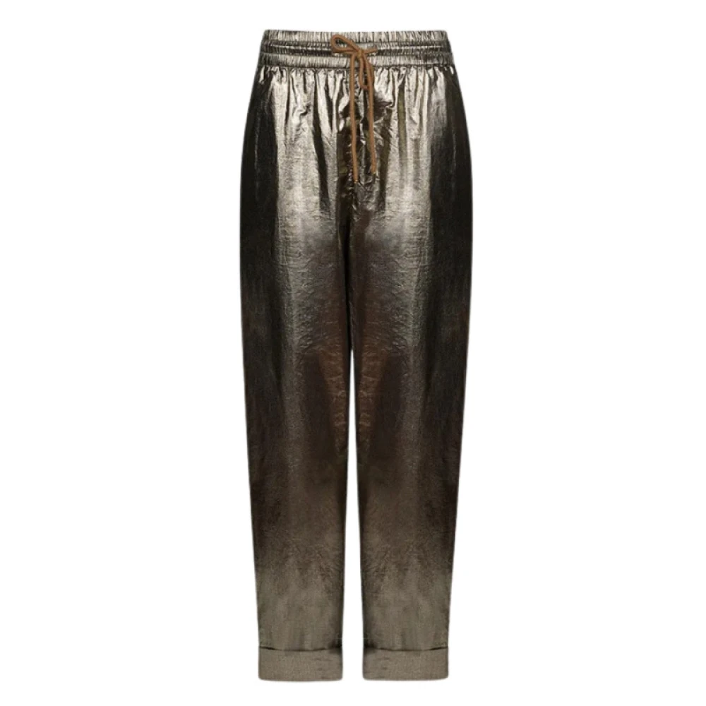 Mes Demoiselles Gouden gecoate joggingbroek Brown Dames