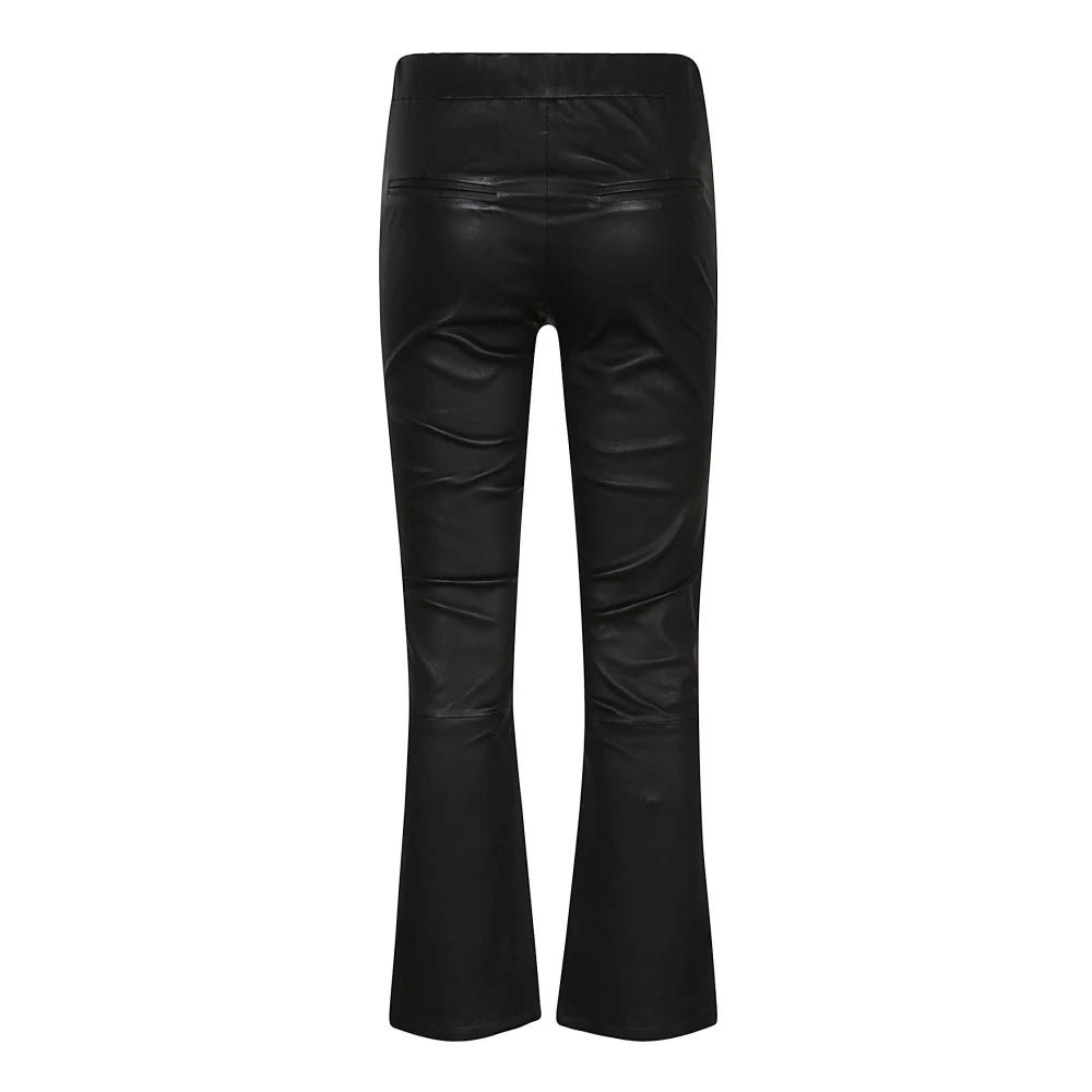 Arma Leren Zwarte Broek Black Dames