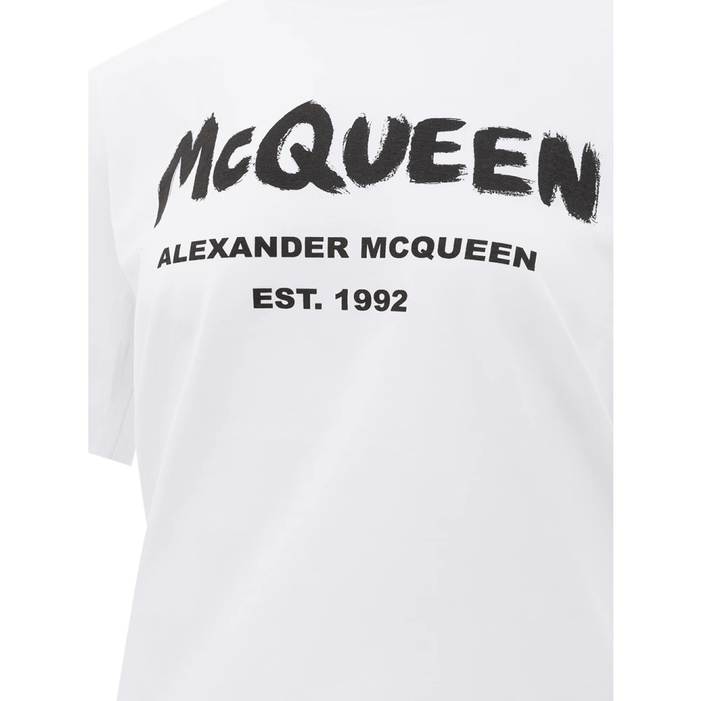 alexander mcqueen Witte Tee McQueen Stijl White Dames