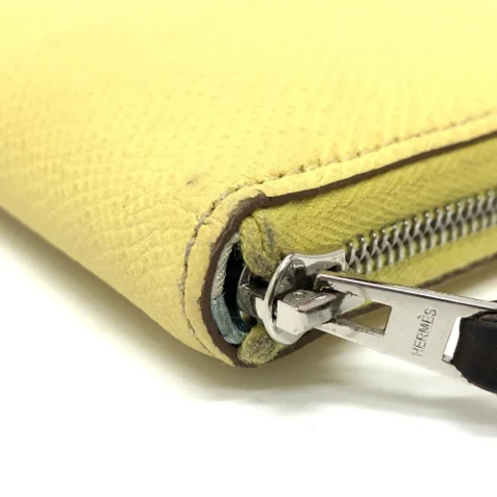 Hermès Vintage Pre-owned Leather wallets Yellow Dames