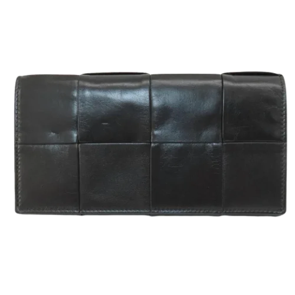 Bottega Veneta Vintage Pre-owned Leather wallets Black Dames